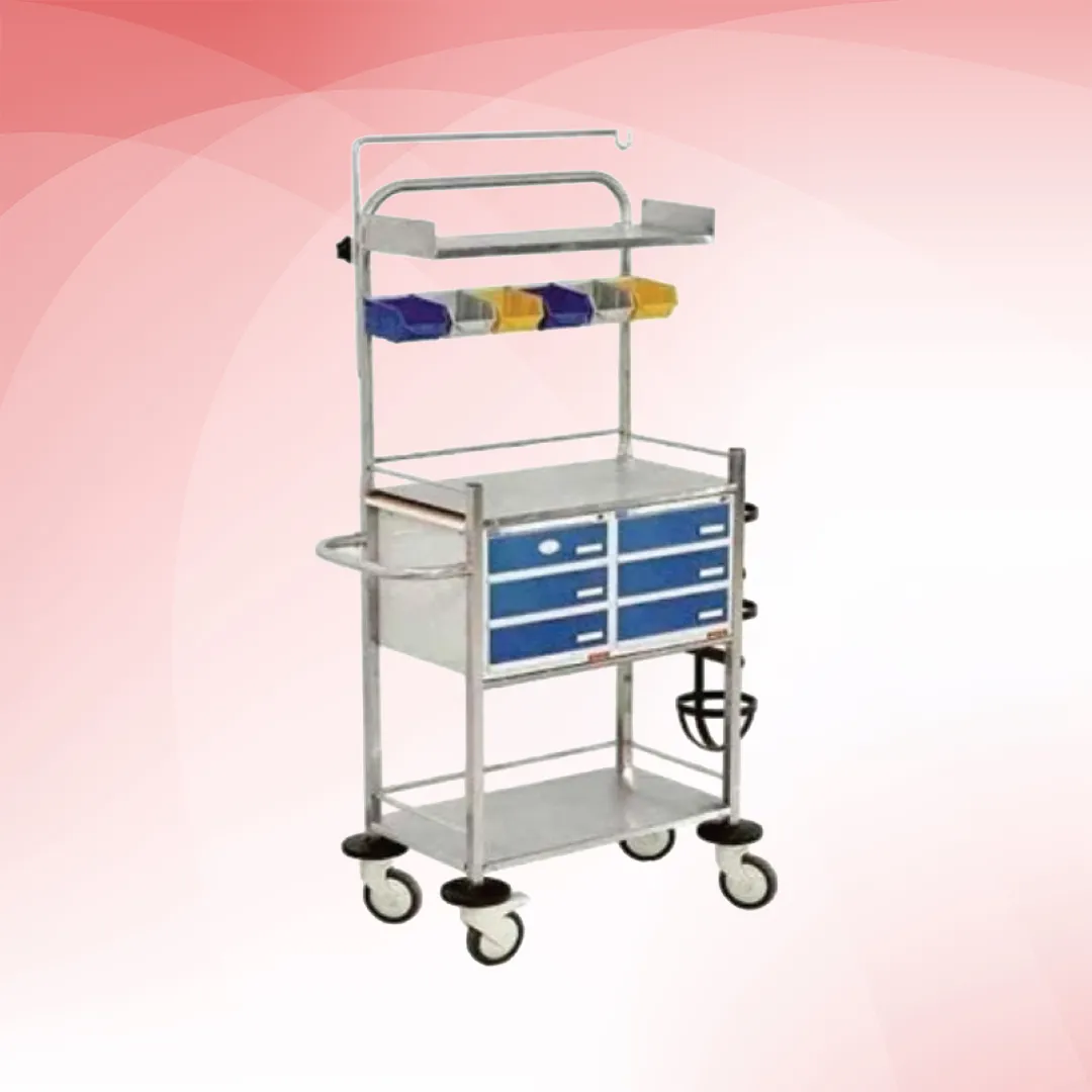 Emergency Crash Cart Trolley - Infrastructure Eye Care Patna