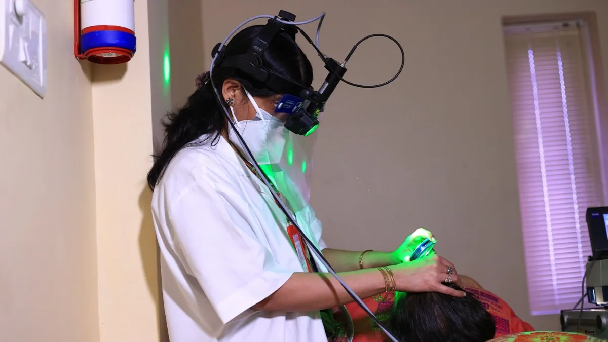 Eye Surgeon Performing Cataract Surgery at A B Eye Institute