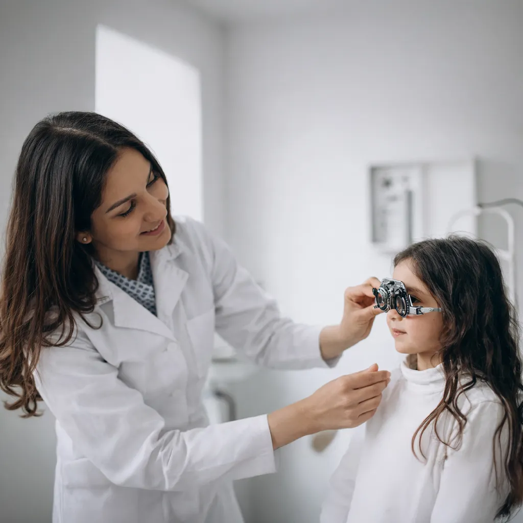 Eye Doctor Testing Child Vision for Early Detection in Patna